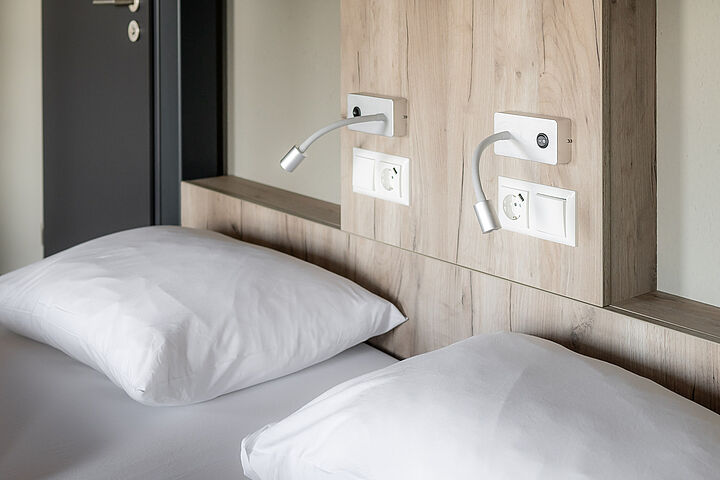 Doppelzimmer Bett   nah